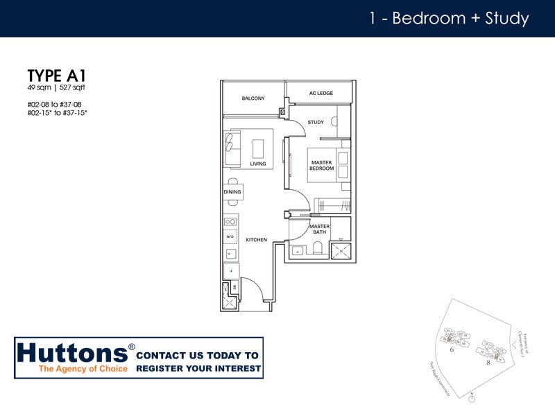 1 - Bedroom + Study