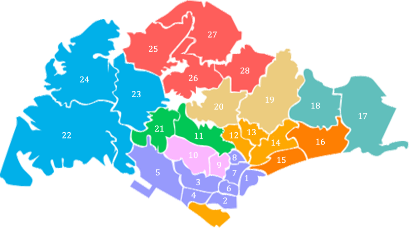 Singapore District Map